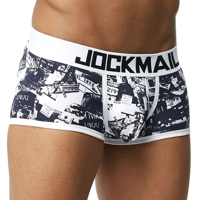 JOCKMAIL, новинка, боксеры, мужское нижнее белье, хлопок, с принтом, сексуальные мужские трусы, боксеры, мужские боксеры, мужские трусы, трусы для геев