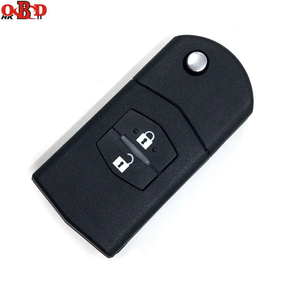 

HKOBDII New For Mazda 3 6 2 Buttons Flip Remote Car Key 315/433MHZ With 4D63 Chip M3 M6,Hot!High quality
