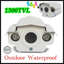 Newest CCTV Camera 1/3 SONY CCD 1300TVL Outdoor Waterproof HD Surveillance camera 2pcs IR Led Night Vision