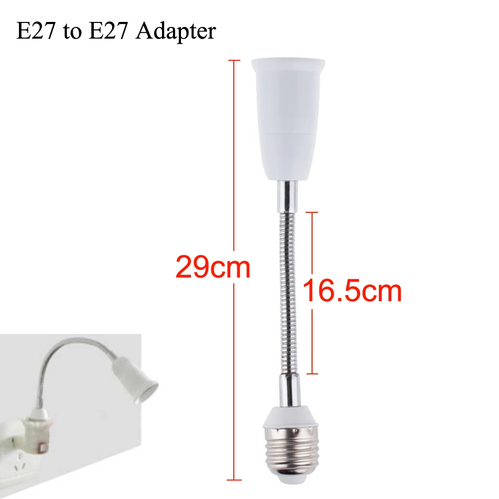220 V 110 V Гибкий удлинитель конвертер разъема адаптера 30 40 50 60 см основание светильника E27 основание светильника держатель кулон лампочка гнездо