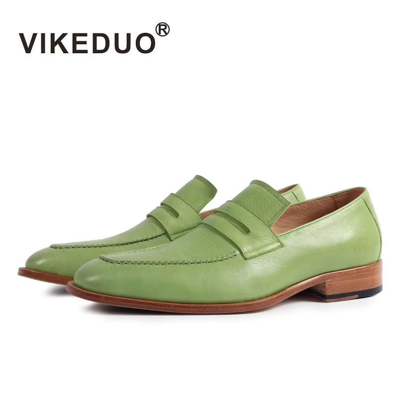 Мужские мокасины на плоской подошве Vikeduo 2020 натуральная кожа ручная работа