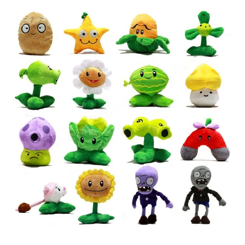 2016 Hot Sale14 16cm Baby Children PP Cotton Soft Stuffed Plants vs Zombies Plush Doll Toys