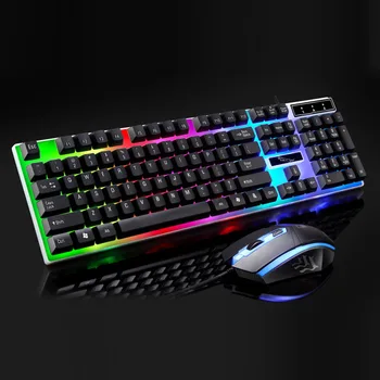 

Elisona Gaming Mechanical Backlight Keyboard 104-Key USB Wired Key Board Mouse Set for Computer Overwatch Lol Dota Borderlands