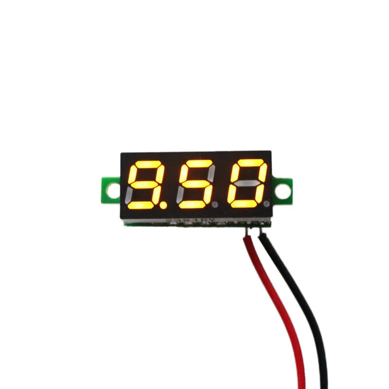 

20pcs/lot New 0.28" DC3.5-30V Super Mini Digital Display Auto Car Voltmeter Yellow LED Voltage Volt Panel Meter battery monitor