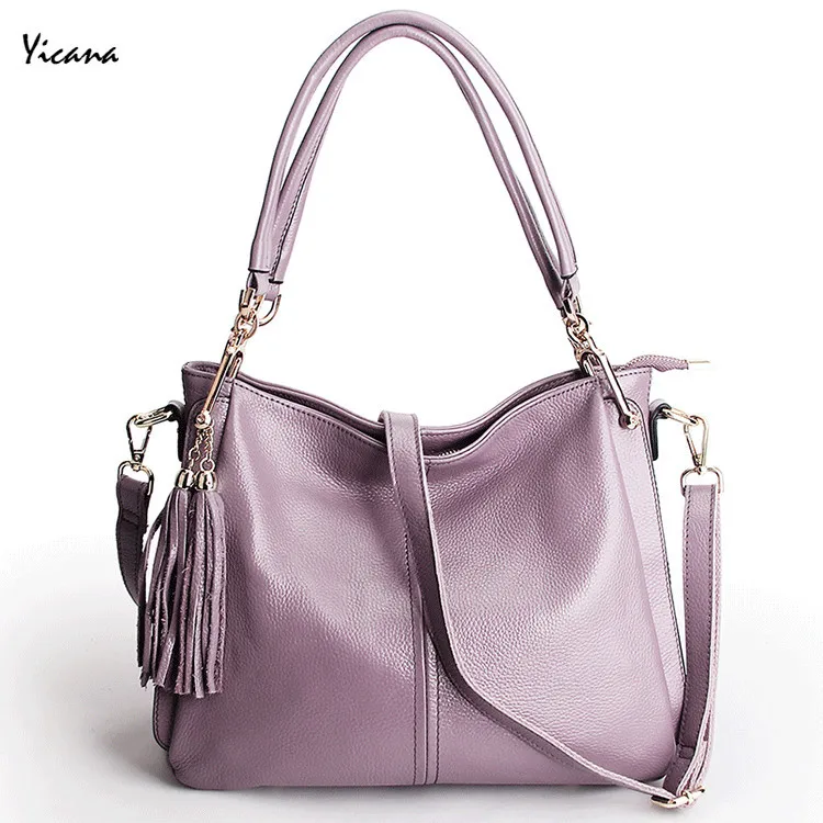 

Yicana New Style 100% Soft Cowhide Genuine Leather Women Handbag Lady Crossbody Handle Shoulder bag