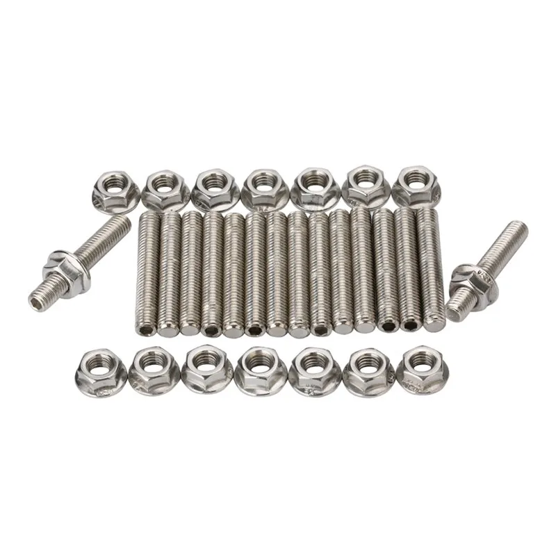 

CARPRIE Stainless Steel Exhaust Manifold Reinforcement Retaining Bolt Suite For Ford XH-6065 Silver je4
