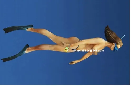 

1/35 scale sexy Girl Diver (including small fish) Resin Model Kit figure Free Shipping