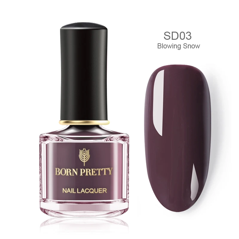 BORN PRETTY лак для ногтей 73 цвета черный белый розовый розовое золото лак для ногтей чистый цвет лак для ногтей блестки Nagellack 6 мл - Цвет: SD03