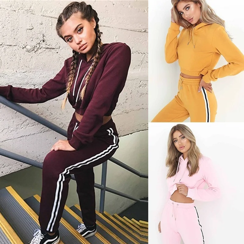 

ZOGAA High Quality Women Sportswear Hoodies + Long Pants Female 2 Pieces Set Sport Suit Women Casual Tracksuit Sporting Suits
