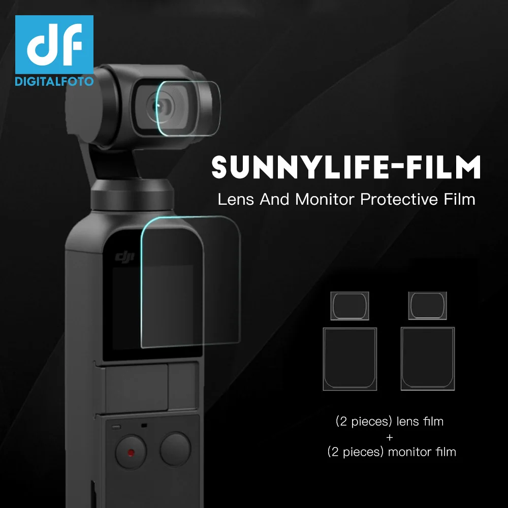 

Digitalfoto 2 Pack OSMO Pocket Screen Protection Film+Lens Protection Film for DJI OSMO Pocket Protector Accessories