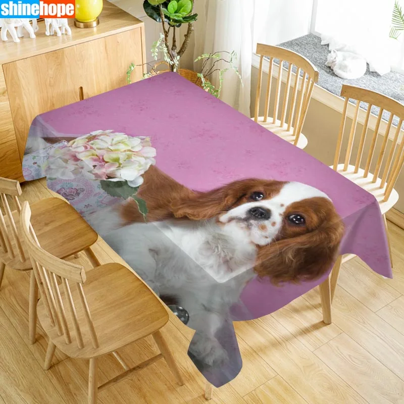 Скатерть на заказ King Charles Spaniel «Оксфорд» с принтом прямоугольная Водонепроницаемая маслостойкая Скатерть с изображением животных Свадебная скатерть - Цвет: tablecloths 13