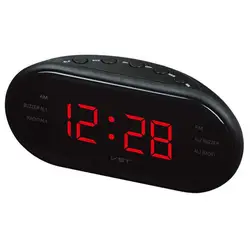 LanLan новый модный современный AM/FM светодиодное радио с часами Электронный Настольный будильник цифровые настольные часы функция повтора-30