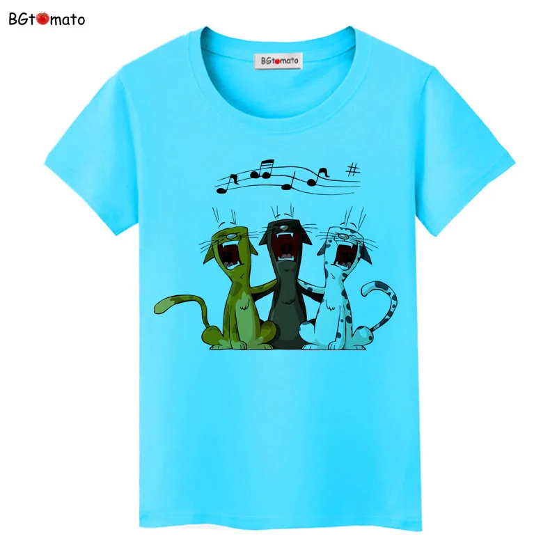 BGtomato lovely pets black cats cartoon t shirts woman's super fashion new shirts Brand good quality soft casual tops BGtomato lovely pets black cats cartoon t shirts woman's super fashion new shirts Brand good quality soft casual tops