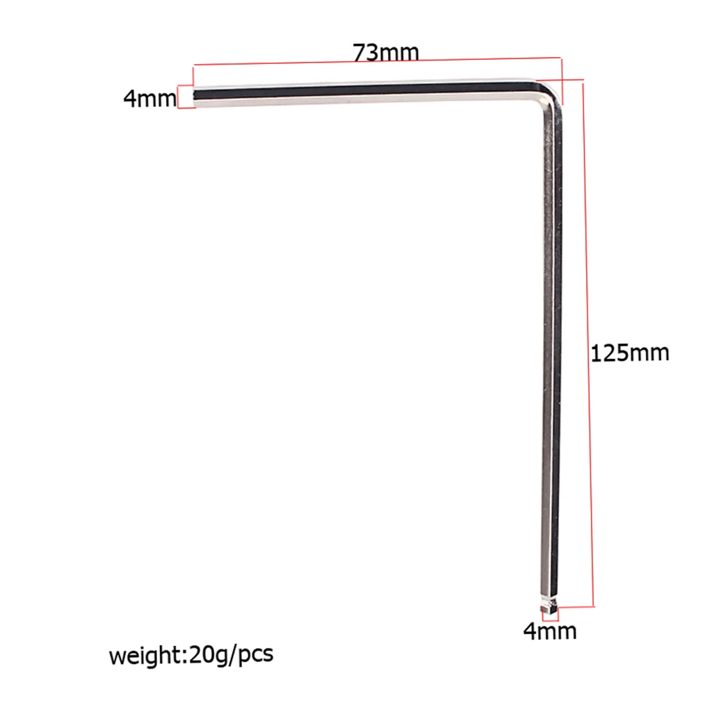 Tooyful Practical Stainless Steel Hexagonal Ball End Guitar Bass Neck Truss Rod Wrench Spanner