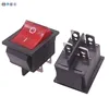 2 Pcs Red Button Rocker Switch 4 Plugs 30 * 25 * 27mm 15A/16A 250v/ 20A 125V AC Electrical Equipment Switches Wholesale ► Photo 2/6