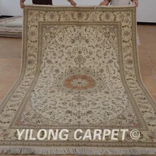 Yilong 6'x9 'Восточные ручной персидский ковер Шерсть/шелк изысканный античный персидский шерстяные ковры(1454