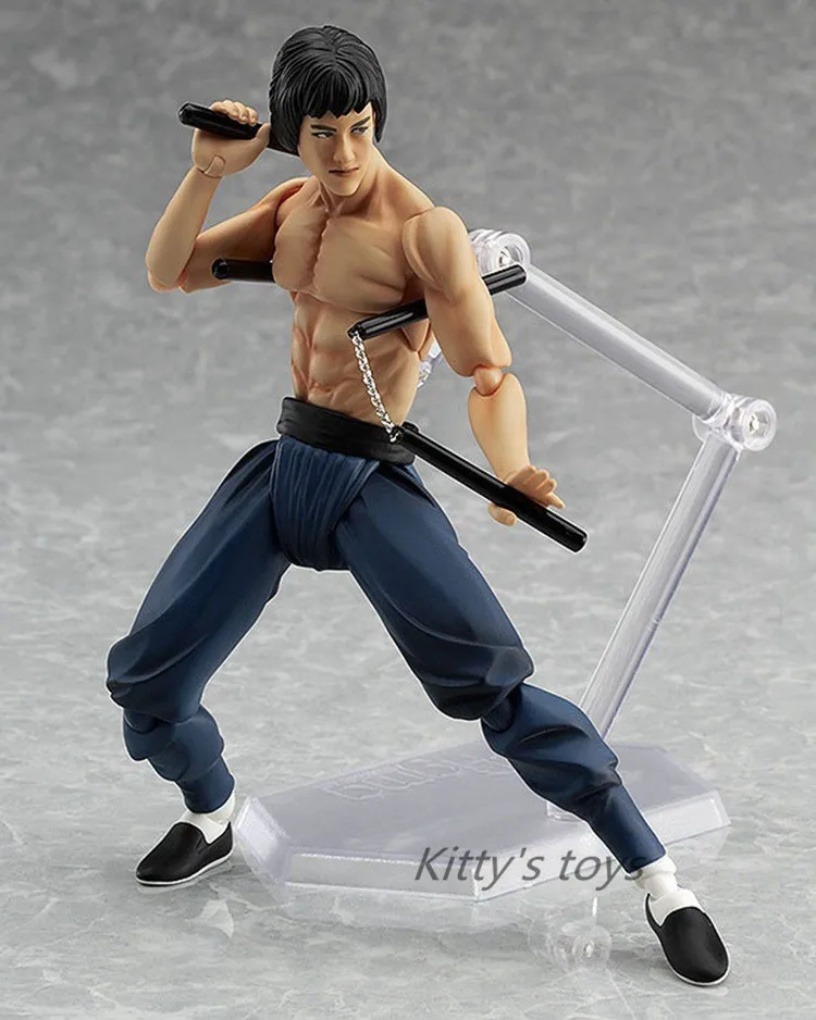 2016 Max Factory Bruce Lee Figma 266 ПВХ фигурку Коллекционная модель игрушки 14 см Бесплатная доставка ka0362