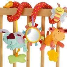 Высокое качество ELC Ультра мягкий многофункциональная кровать животное погремушки безопасности автомобиля зеркало детские игрушки подарок для ребенка 0~ 12 месяцев