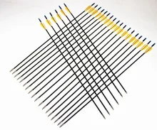 New 6 or 12pcs lot Fiberglass Arrow Archery Arrowhead 31 Spine700 w Orange Feather for Recurve