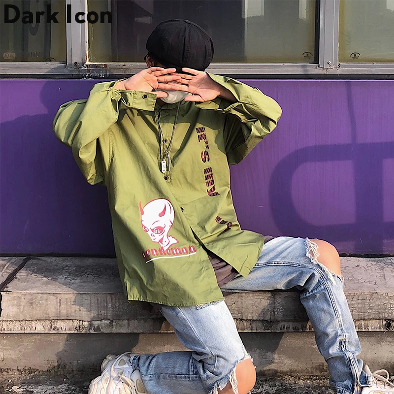 ダークアイコンプリントヒップホップメンズパーカーターンダウン襟ストリートシャツ男性フード付き男ストリート服 カジュアル シャツ Aliexpress ダークアイコンプリントヒップホップメンズパーカーターンダウン襟ストリートシャツ男性フード付き男ストリート服 カジュアル シャツ Aliexpress