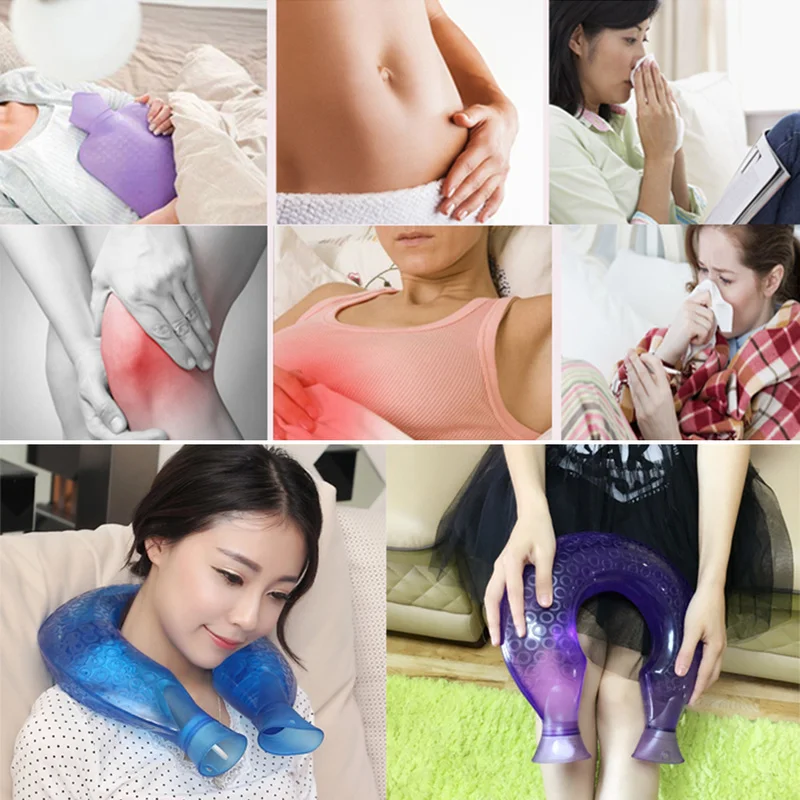 

Hot Water Bottle Pvc Material Hot Water Bag Relieve Neck Pain Warmer Cute U Shape Hot Water Bottle for Neck Warm Shoulder Neck