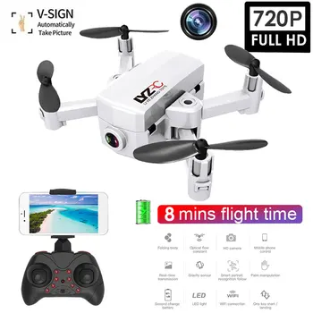 

New Mini Foldable Drones Wifi FPV with 480P/720P HD Camera Light Flow Constant Headless Mode Dron Quadcopter For Kids Gifts Toys