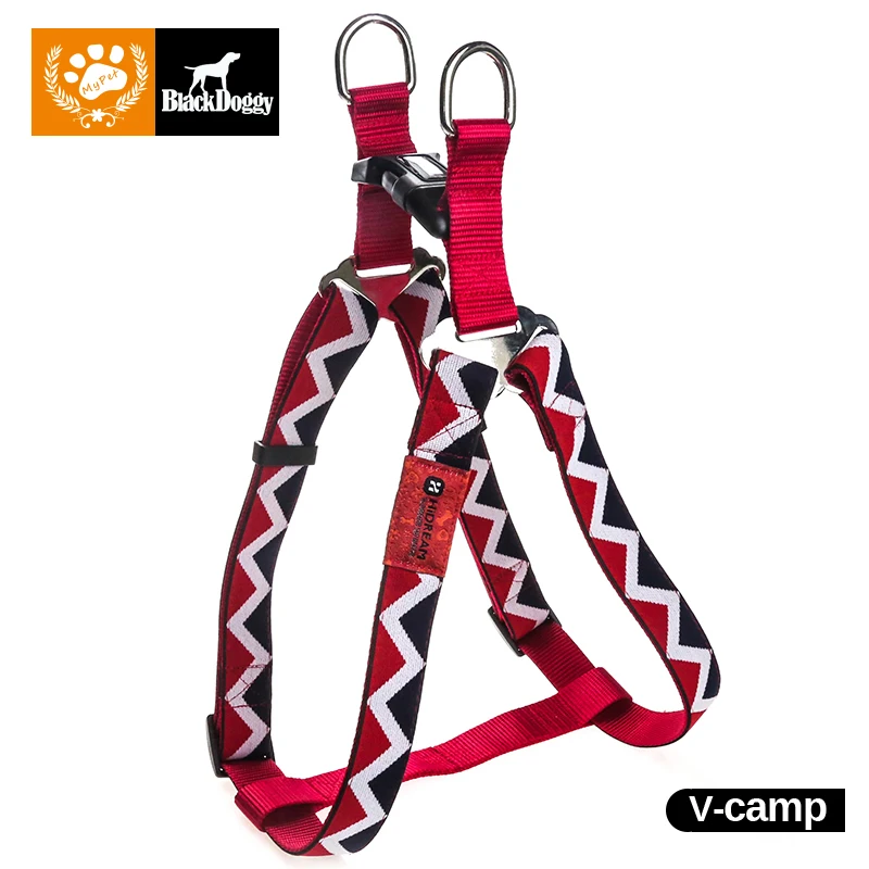 Rainbow Classical Dog Harness Adjustable Nylon Safety Large Pet Dogs Harness Chest Strap