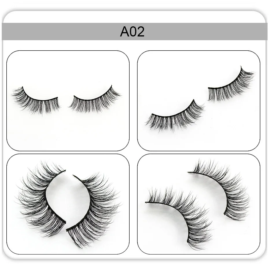 

Handmade 3D Mink Hair False Eyelash Makeup Accessories for Eyes Thick Fake Lashes comes with box 600sets/lot DHL Free