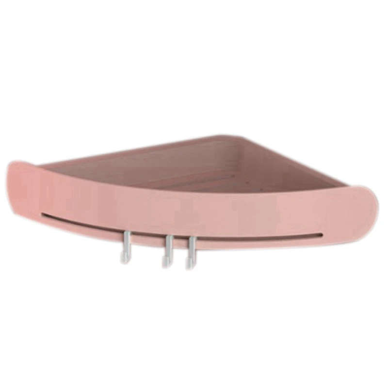 Pink 2 шт./компл. полка для ванной комнаты Qrganizer угловая полка Caddy ванная комната пластиковая защелкивающаяся угловая полка для хранения душа настенный держатель шампунь H - Цвет: Pink