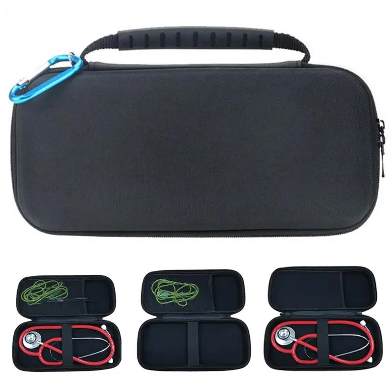 

New Black shockproof EVA Storage Case Stethoscope Storage Box With Mesh Pocket For 3M Littman/Vive Precision Stethoscope