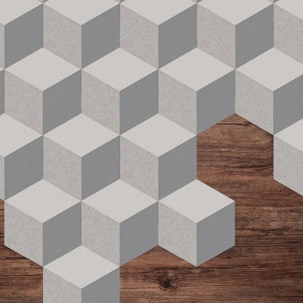 

Twill 3D stickers Kitchen bathroom toilet PVC self-adhesive floor sticker Waterproof non-slip anti-fouling Square Tile sticker