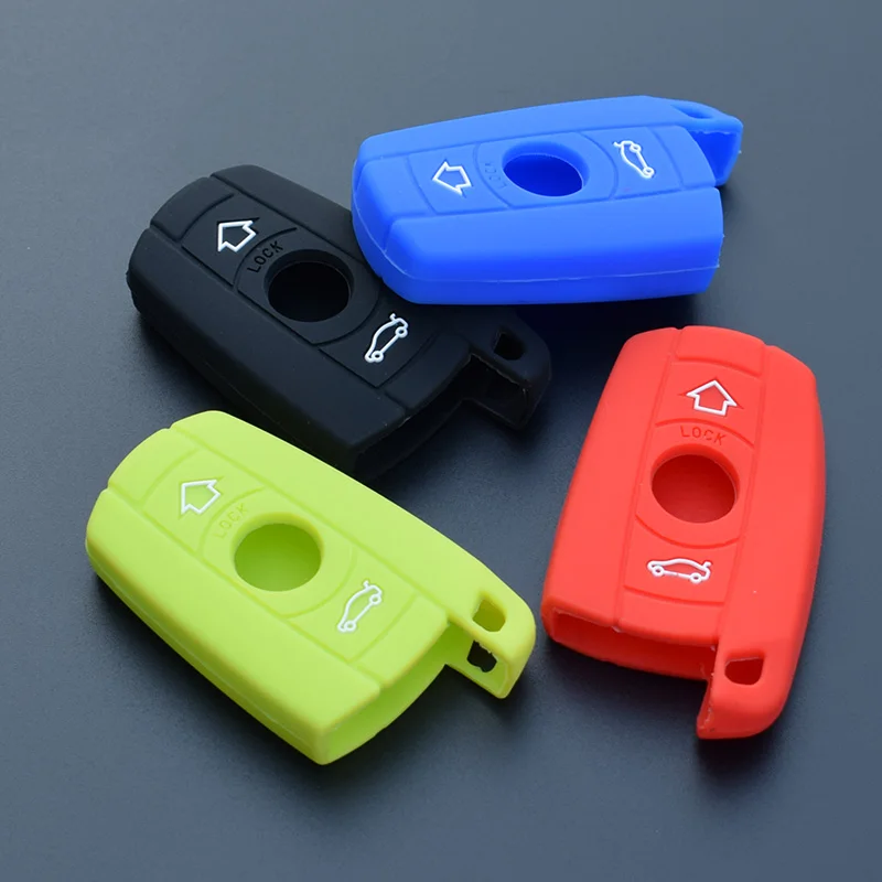 3 Button Silicone Rubber Car Key FOB Case Styling Cover For BMW 1 3 5 6