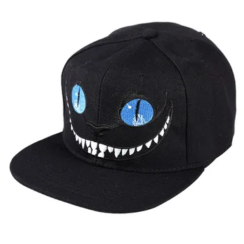 

2017 New Pattern Cheshire Cat Baseball Hat Korean Embroidery Letter Pure Cotton Hip Hop Hat Yan Ping Lovers Baseball Hats
