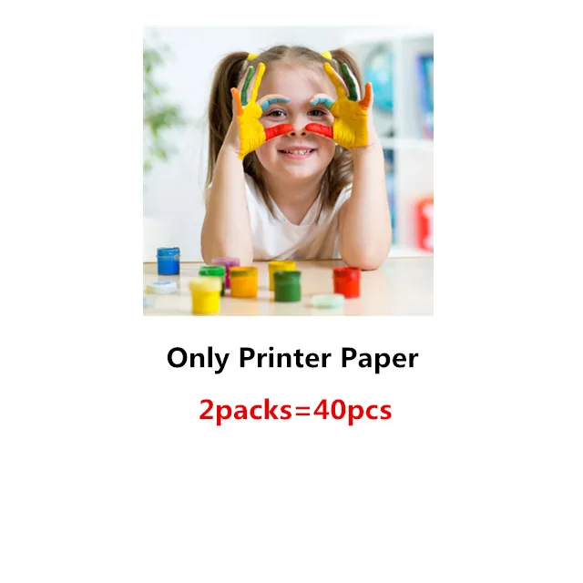 Original Huawei Honor Mini Photo Printer Paper Support DIY Share 500mAh Pocket Printer AR Zink Portable Printer Pocket Paper - Цвет: only 2 pack paper