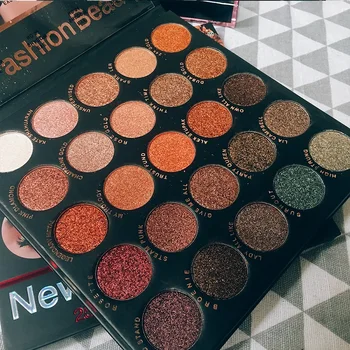 

25 Color Gradient Red Brown Waterproof Makeup Eyeshadow Palette Matte Shimmer Glitter Smoky Pigmented EyeShadow Pallete Cosmetic