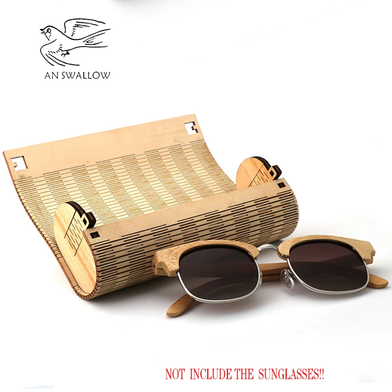 Новая модная бамбуковая и деревянная коробка очков Ретро Мода полый Узор Деревянные солнцезащитные очки коробка для мужчин и женщин