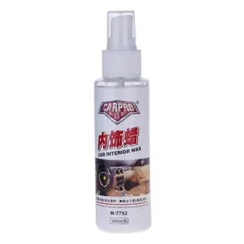 

100mL Car Wax Auto Interior Restorer Dashboard Leather Trim Seat Glossing Wax Maintenance Cleaning Tools Dust Removal Liquid