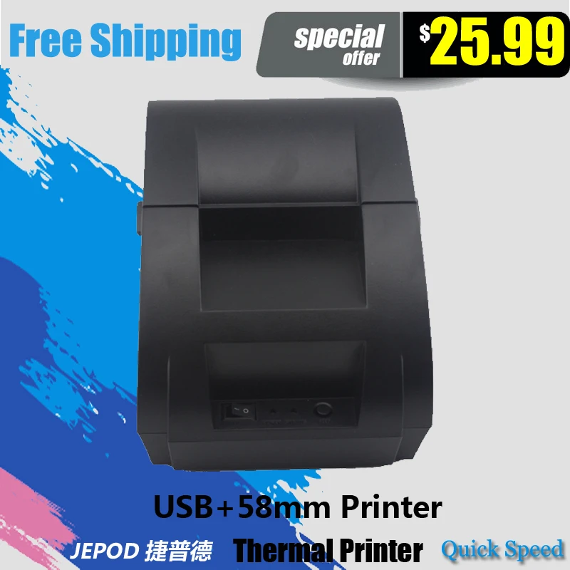 JP 5890K 58mm Thermal Printer for Supermarket Thermal Receipt Printer