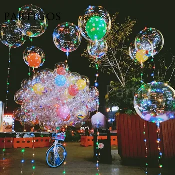

50PCS 10/18/24/36 inch Transparent Bubble Balloon PVC Super Clear Helium w/o Light Globos Happy Birthday Wedding Party Decor