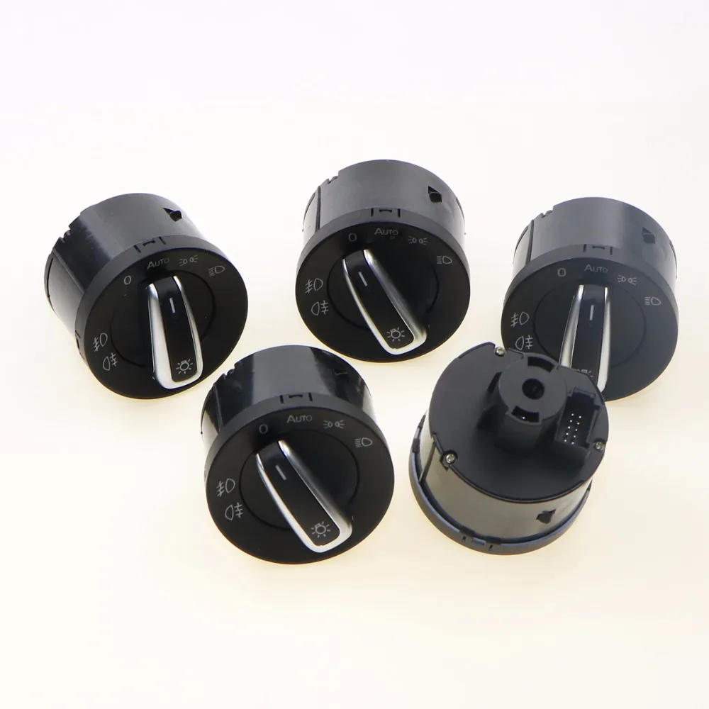 

5Pcs Chrome Auto Headlight Switch Fog Light Switches For VW Passat B6 B7 Tiguan Jetta Caddy Golf MK6 VI 6 Jetta MK5 5ND 941 431B
