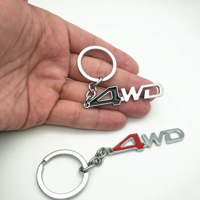

FDIK 4WD Car-Styling Chain Rings Key Ring Chains Case For Volkswagen VW Toyota Volvo Nissan Keyrings Keychains Accessories
