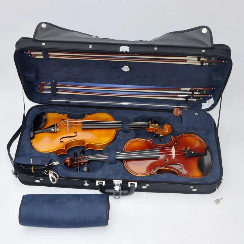 

Violin Case viola case Double violin Box with 2 Violin Backpacks Compressed