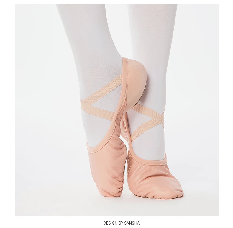 Sansha/Балетки для взрослых из натуральной коровьей кожи; Профессиональные балетки для девочек; женские и мужские мягкие туфли для танцев; NO.213LCO