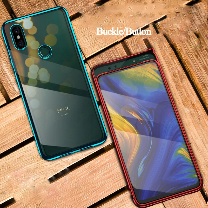 

Mi Mix3 2 in 1 Slide Case For Xiaomi Mix 3 Cover PC Plating Back Case for Xiaomi mix 3 Full Protective Transparent Phone Coque