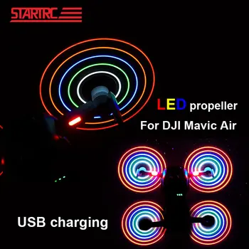 

Rechargeable LED Light Flash Low Noise Quick Release Propellers for DJI Mavic Air fly more combo drone Accessories In stock