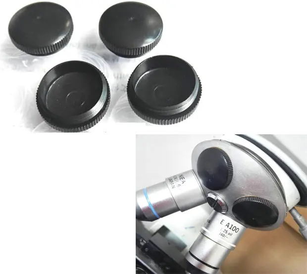 

5PCS Biological Microscope Objective Lens Dust Cover Microscope Accessory