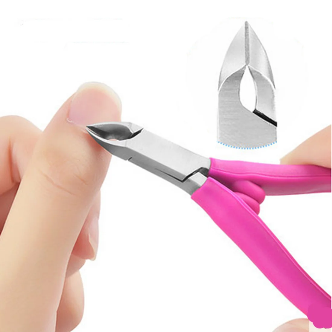 

Newest 1pc Nail Cuticle Nippers Clipper Shear Edge Cutter Easy Spring Non-slip ABS Handle Manicure Trimmer Scissor Nail Art Tool