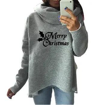 

2018 New Fashion Merry Christmas Print Hoodies Sweatshirt Femmes Women Tops Casual Loog Sleeve Printing Cotton Pullovers