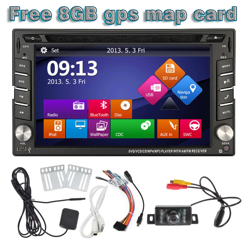 2 din автомобильный ПК dvd gps навигация для двух автомобильная карта плеер Авторадио