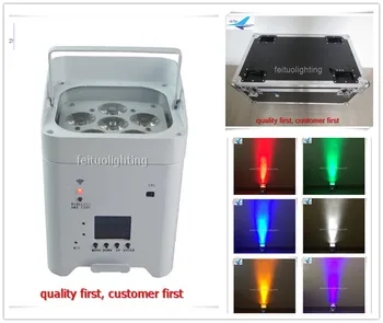 

10pcs/lot flycase New Stage Uplight Wifi APP Smart 6 12w LED Par Light RGBWA UV 6IN1 Wireless Recharge Lumiere Wifi Show Par Can